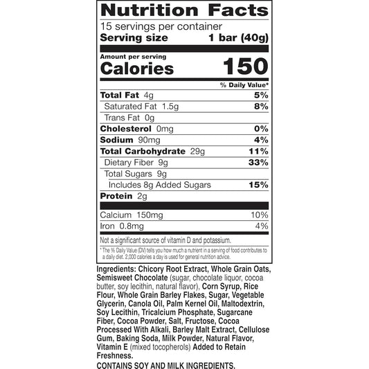 Fiber One Chewy Bars, Oats and ChocolateAbout this item